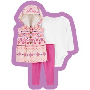 Carter’s Baby 3-Piece Fair Isle Little Vest Set
